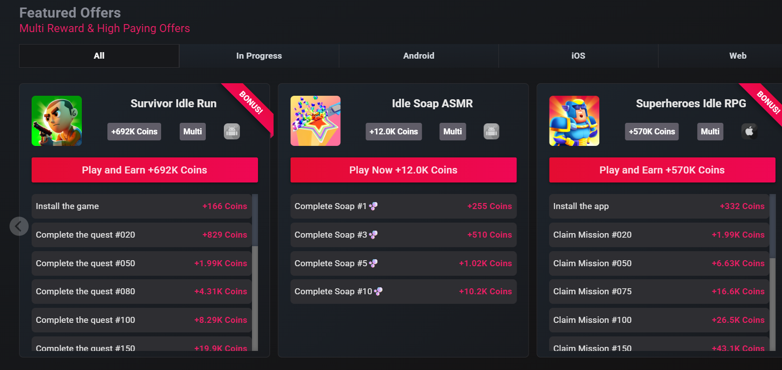 Cointiply Features